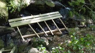 Completed timber structure for the waterwheel platform