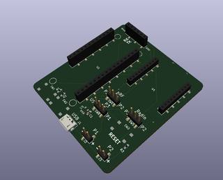 Custom motherboard for the nRF52 and RN2483 setup